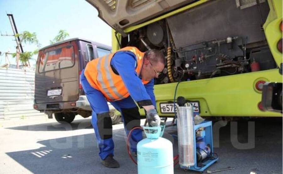 Заправка кондиционеров в автобусах: ключевые отличия
